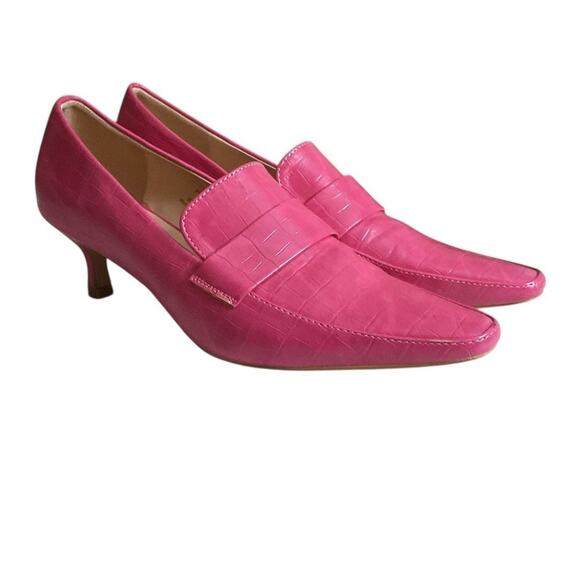 Journee Collection Celina Womens Pink Square Closed Toe Kitten Heel Pumps Sz 7.5 - Picture 1 of 15